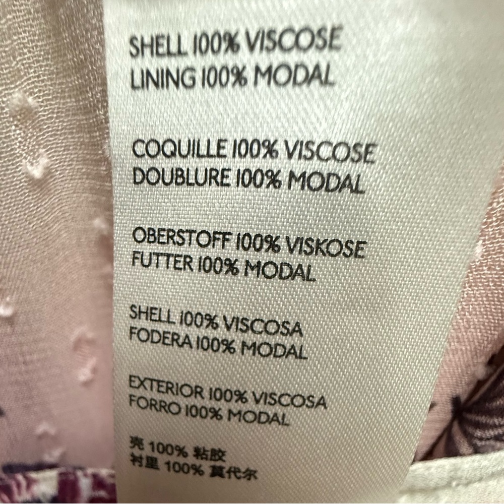 NWT Anthropologie Floral Long Sleeve Dress ~ Cream/Pink Gorgeous Fade Women’s 14 - Picture 15 of 15